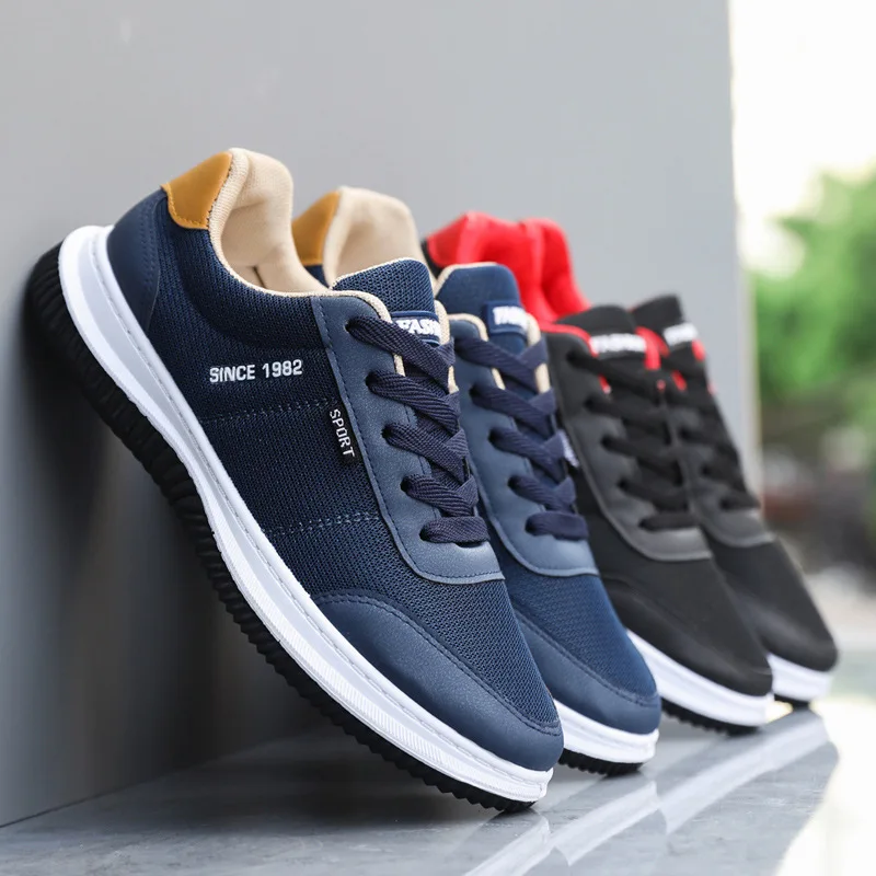 

Summer New Breathable Men's Mesh Sneakers Lace-up Thick-soled Comfortable Casual Shoes Fashion All-match Outdoor Sports Shoes