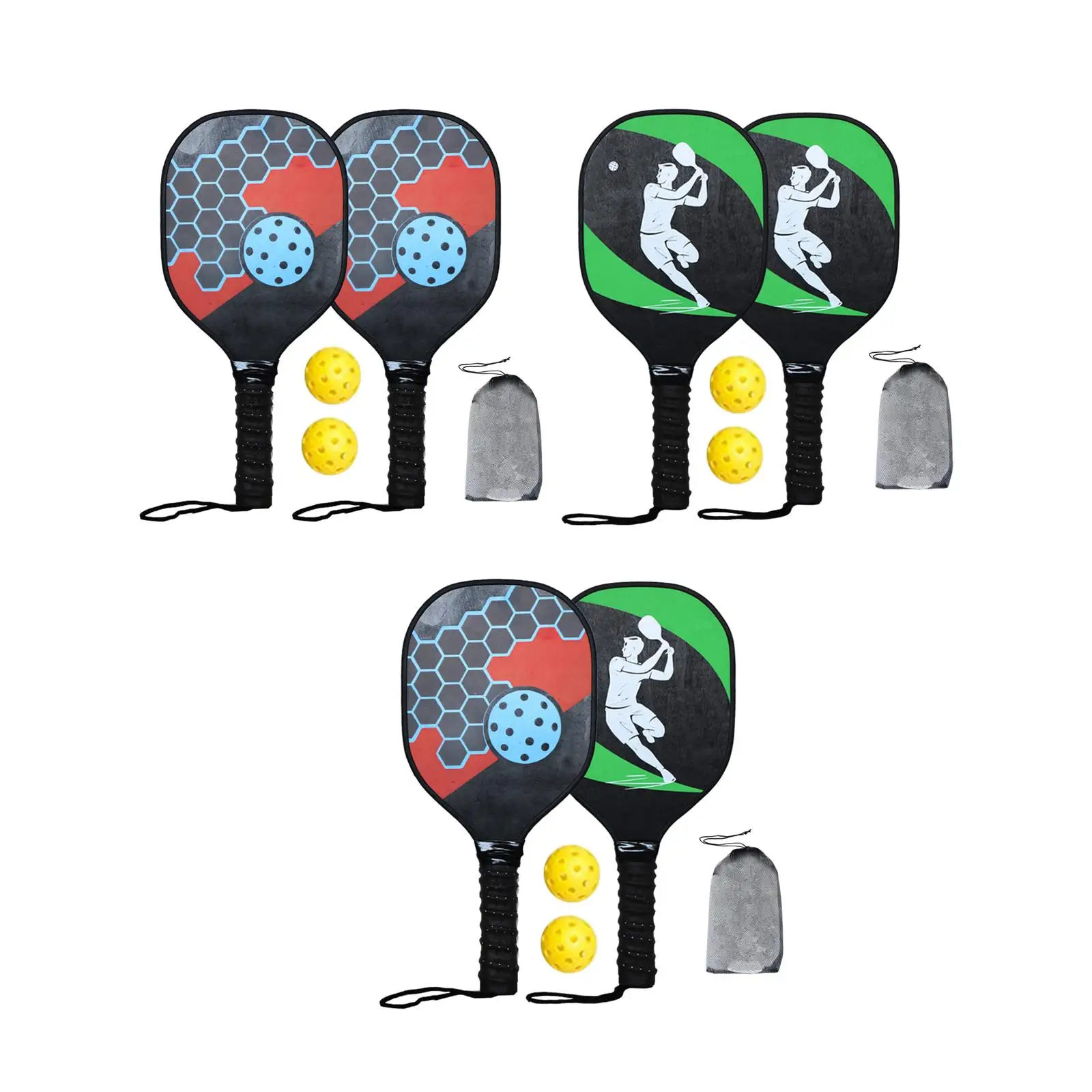 Wood Kit Two Paddles Two s Beginner Racket Anti Wear and Protection for Men Women Kids with Bag