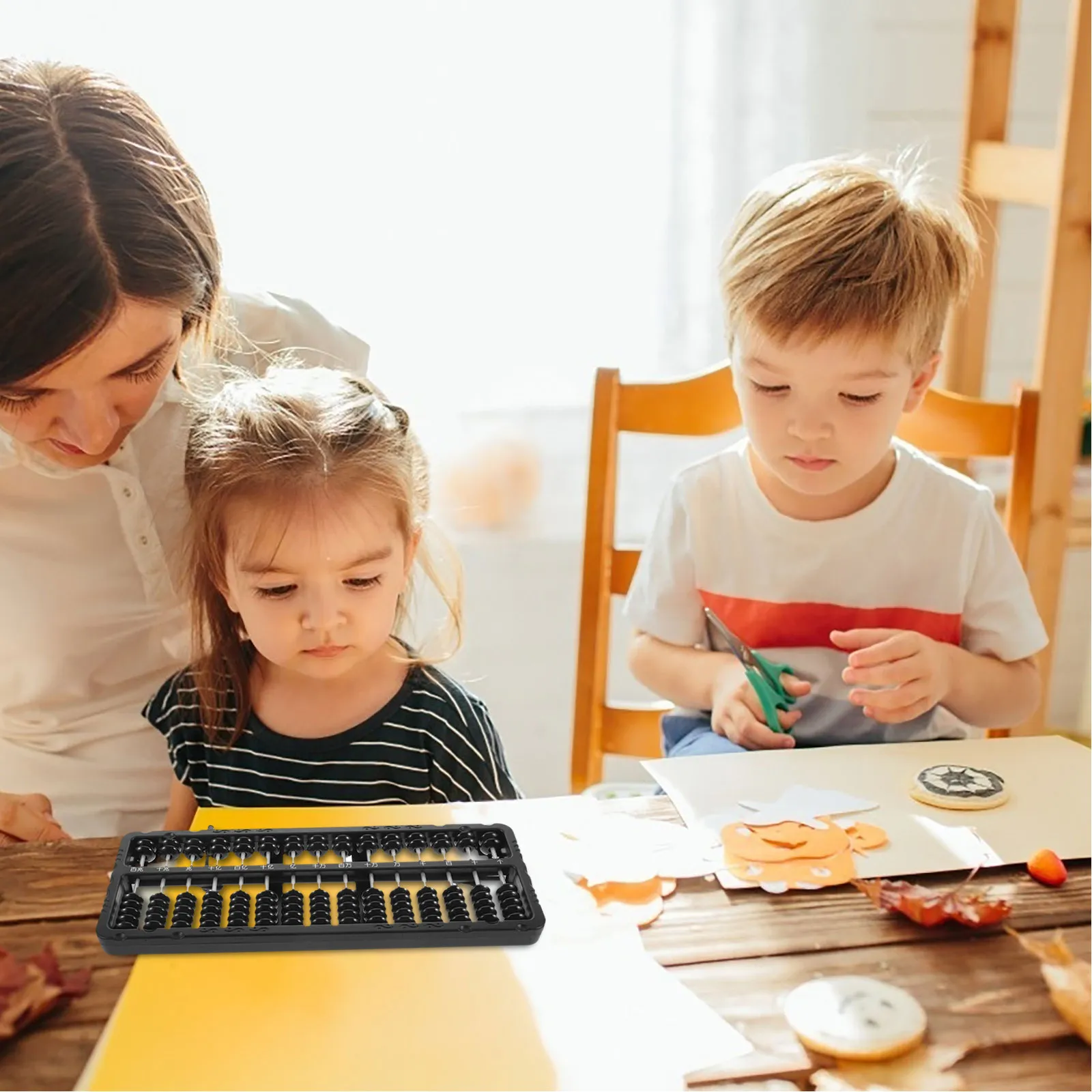 플라스틱 주판 15봉 7구슬 어린이 산술 학습 교육용 주판 계산 정신 수학 교육용