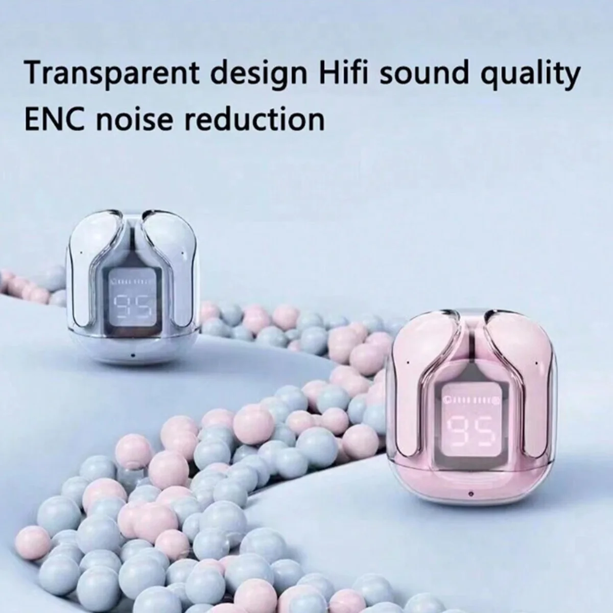 STSEarConect Original T2 Wireless Bluetooth Earphone HIFI Headphones Power Digital Display Stereo Sound Earphones for phones 4