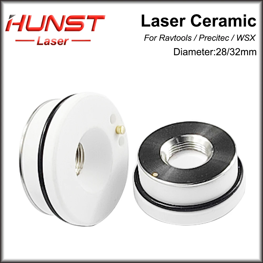 

HUNST Laser Ceramic Ring Laser Nozzles Holder 28/32mm For Raytools WSX Precitec HSG HANS DNE Fiber Laser Cutting Head