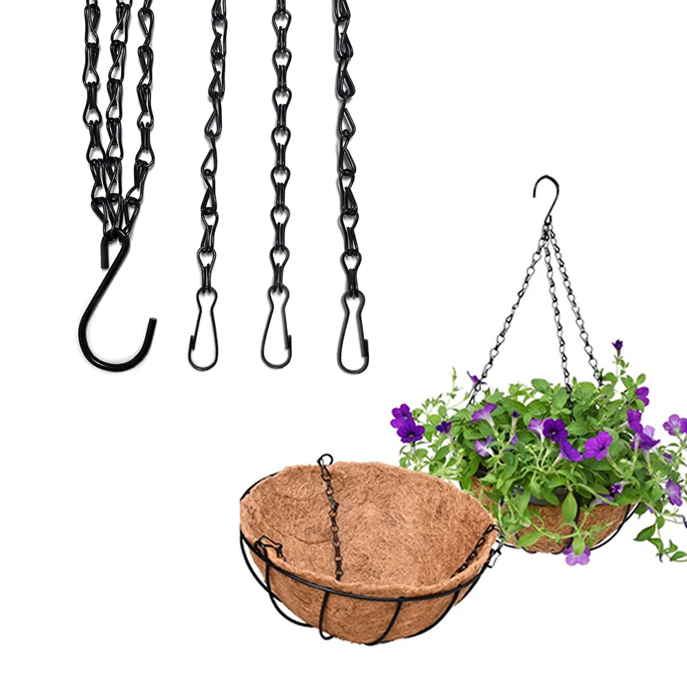 Lot De 3 Chaînes De Suspension Pour Pot De Fleurs - Chaîne De Suspension Pour Jardinières, Lanternes Et Ornements - Mangeoires à Oiseaux, Panneaux