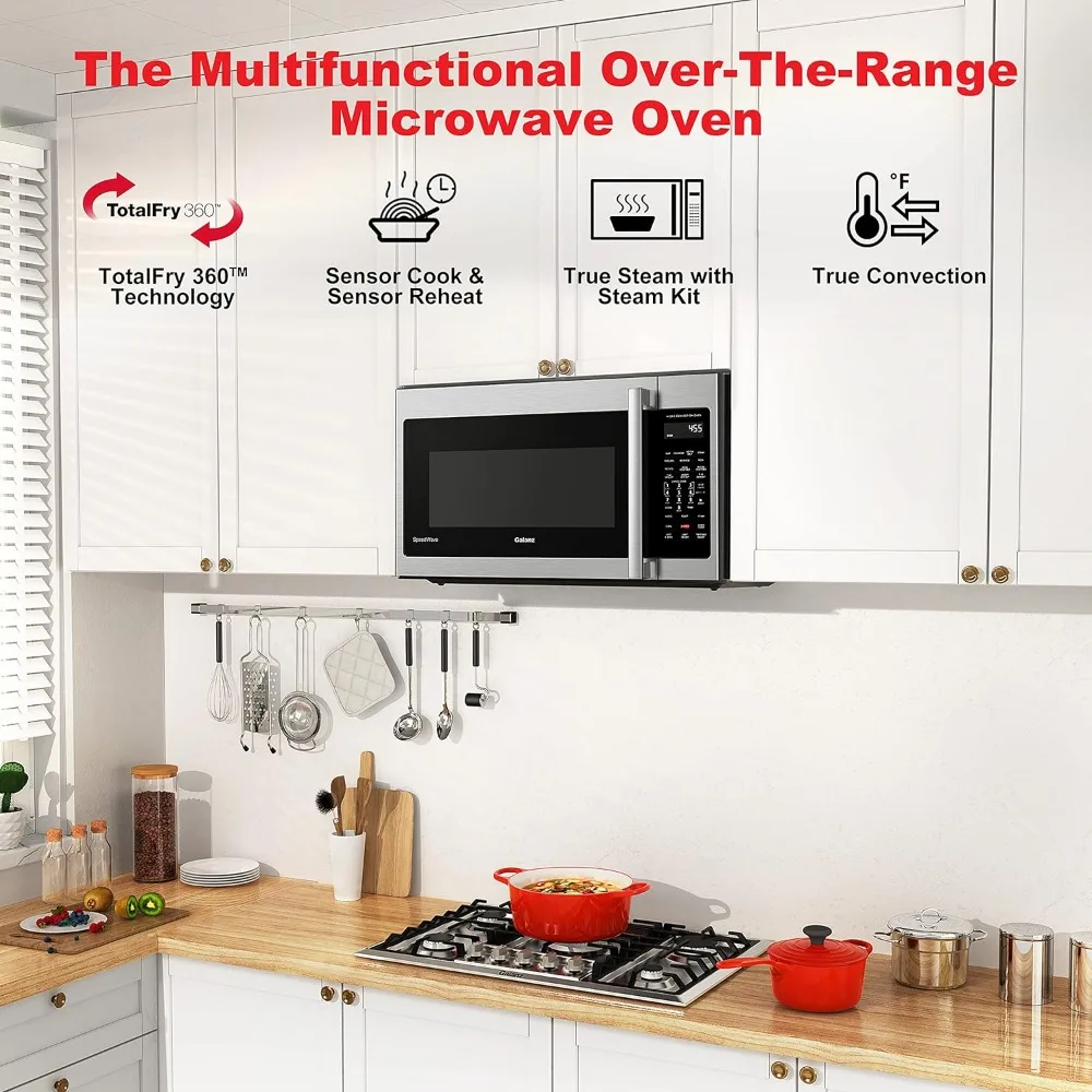 

2ASWZ-10 30" SpeedWave Over The Range Microwave Convection Sensor Technology, Air Fry Cooking, Stainless Steel, 1.7 Cu Ft