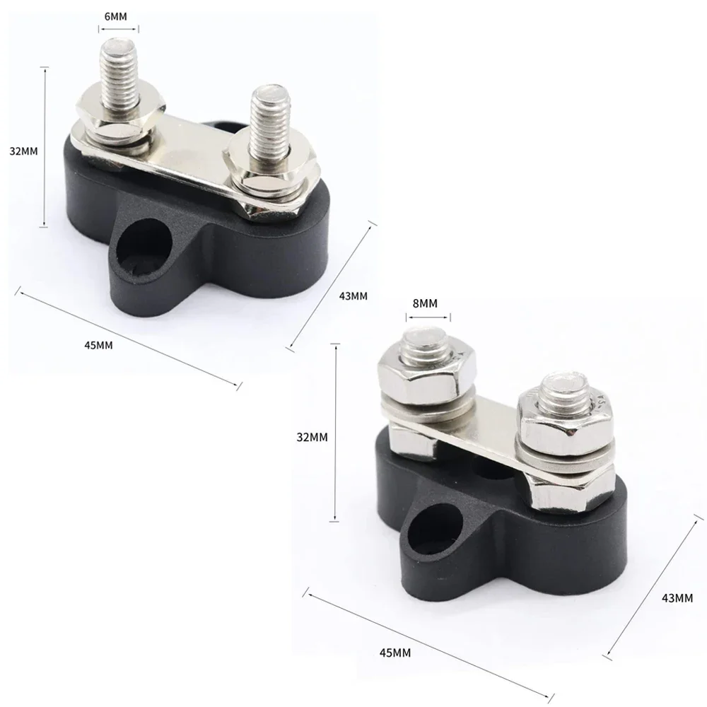 Power Distribution Block Bus Bar Terminal Block Battery Power Stud Junction M6 M8 for Car Truck RV Boat