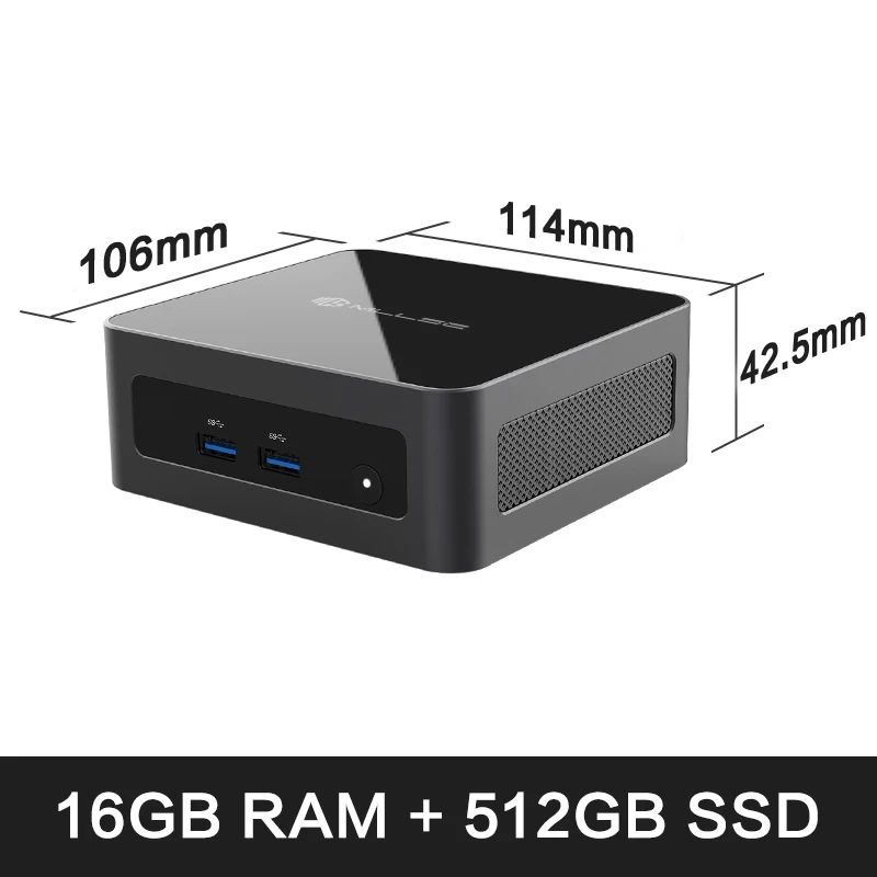 MLLSE M6 Mini PC Intel Core i5-12450H CPU 16 GB RAM 512GB SSD WiFi6 BT5.2 Mini computer desktop Windows 11Pro