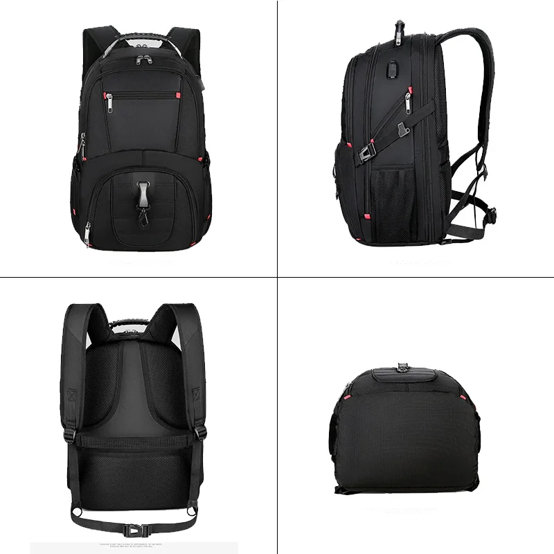 Customized large capacity 50L outdoor travel waterproof backpack for men's business office backpack with company logo 2