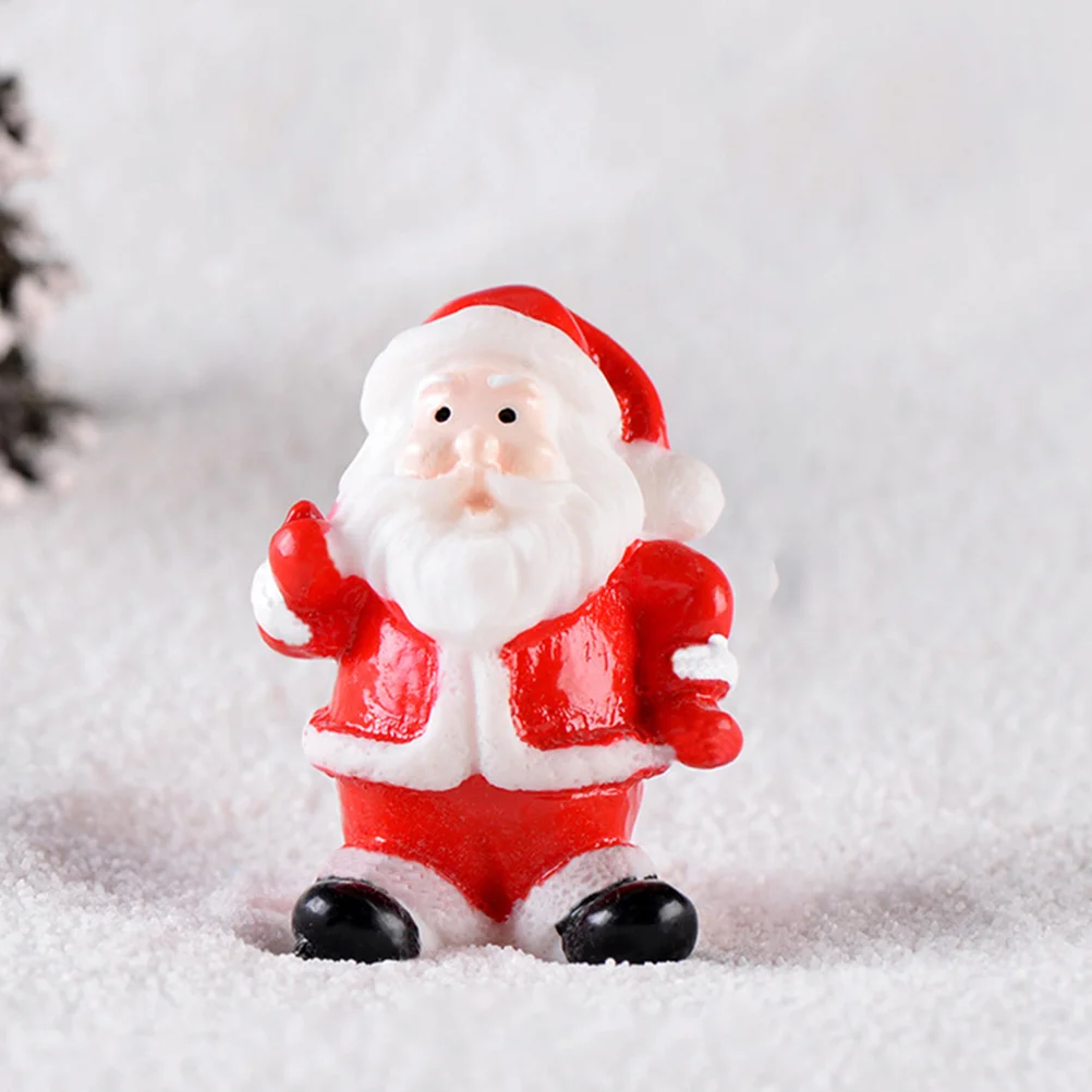 

Xmas Miniature Snowman Figurines Miniature Christmas Figurines Miniature Decor Santa Claus Micro Landscape Snow Decor