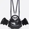 New Cartoon Angel Devil Backpack Creative Kawaii Ghost Azrael Shoulder Bag PU Leather Large Capacity School Bags For Kids 5