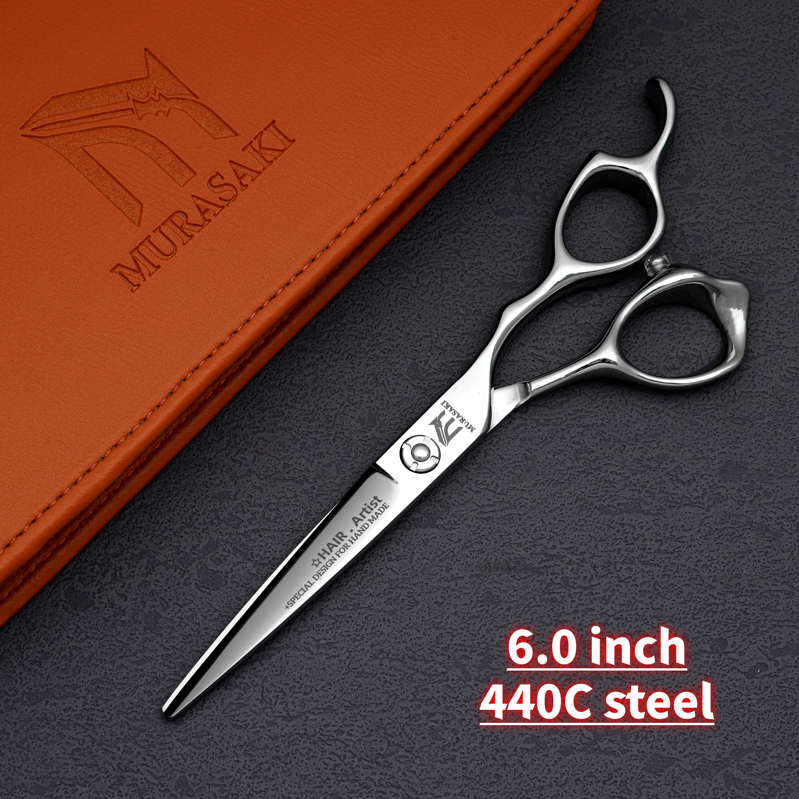 Professionelle Friseurscheren, Set aus 6 Zoll 440C Stahl-Haarschneidescheren, scharfes und langlebiges Friseursalon-Zubehör – Detail 8
