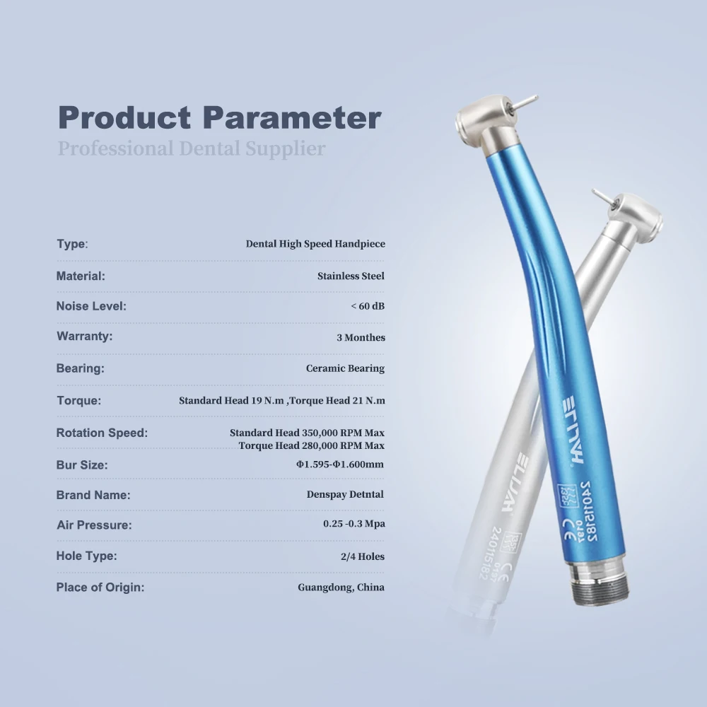 SYJH 10/5 Uds. Pieza de mano Dental colorida de alta velocidad botón de empuje turbina de aire de resorte de agua única pieza de mano de cabeza estándar dentista