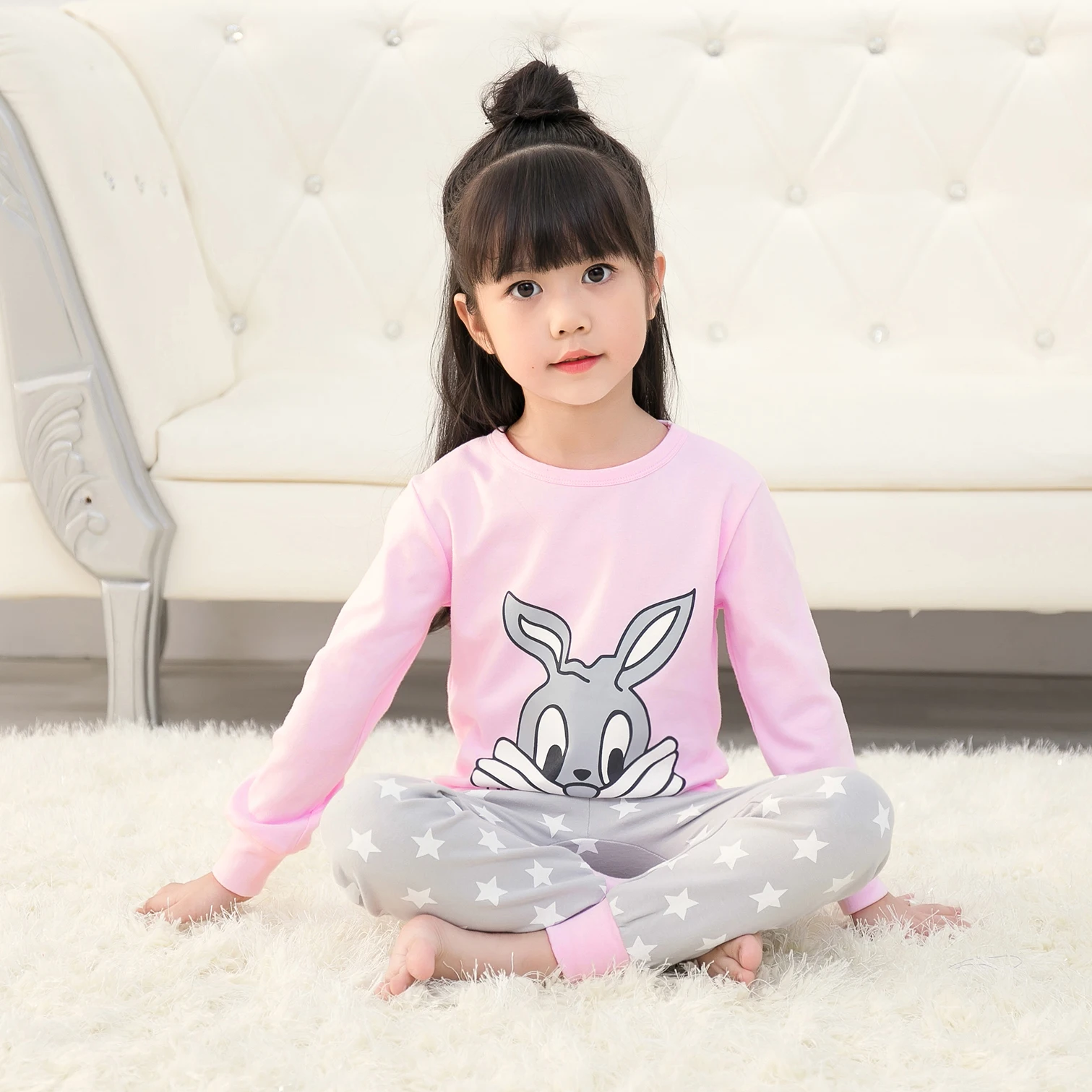Kids Pajamas Set Girls Groups Animal Cartoon Pajamas Sets For Girls
