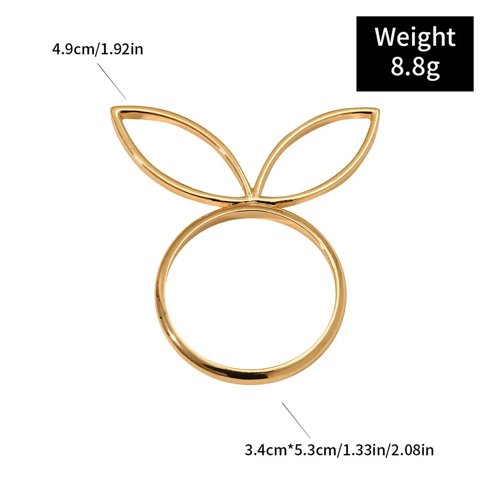 Rabbit Ears Napkin Rings Easter Weddings Holiday Dining Table Decorations Supply Bunny Head Napkin Stand Racks 6Pcs