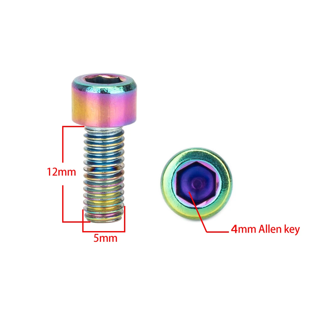 Bicycle bottle cage screws ZTTO 2pcs 10pcs MTB road bike water bottle cage headbolts hex socket screws M5*12mm cycling bottle holder screws cup head screws
