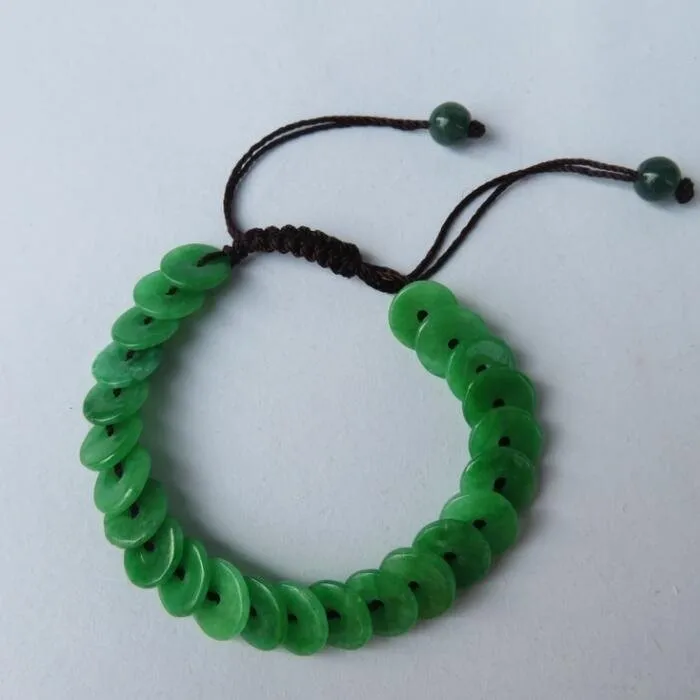 Genuine Jadeite Jade Bracelet Green Jadeite Natural Bracelet