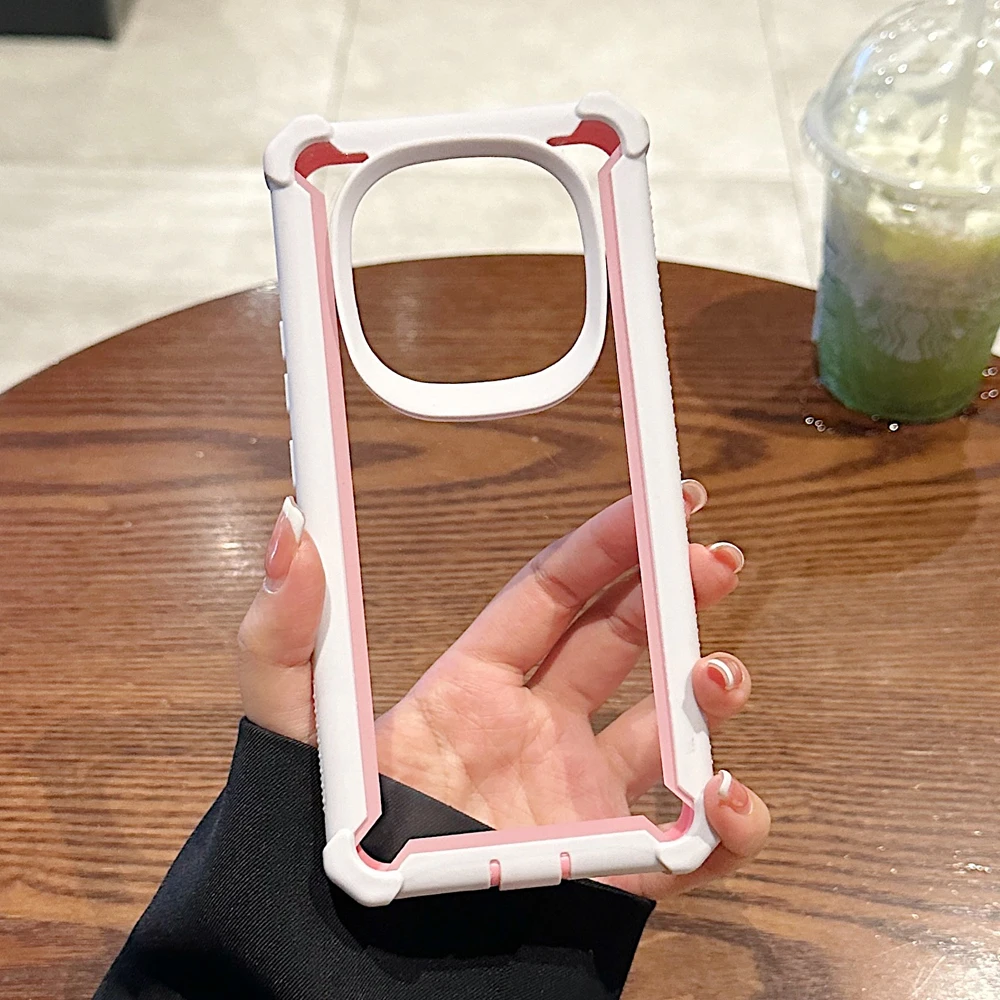 Transparent Shockproof Dual Layer Armor Phone Case