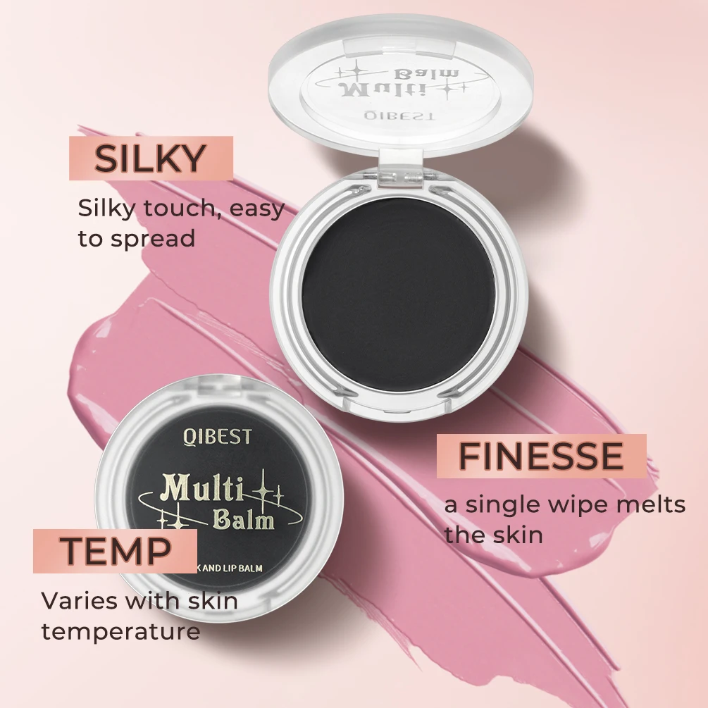 Black Crystal Blush Multi Balm Magic Temperature Change blush cream Gel Blusher Facial blusher for Lip Eye Makeup Pink Cheek Tint Rouge Palette