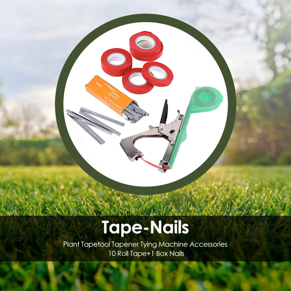 Plant Tape Gun with 6 Roll Tapes +1 Box Staples Plant Tape Tools