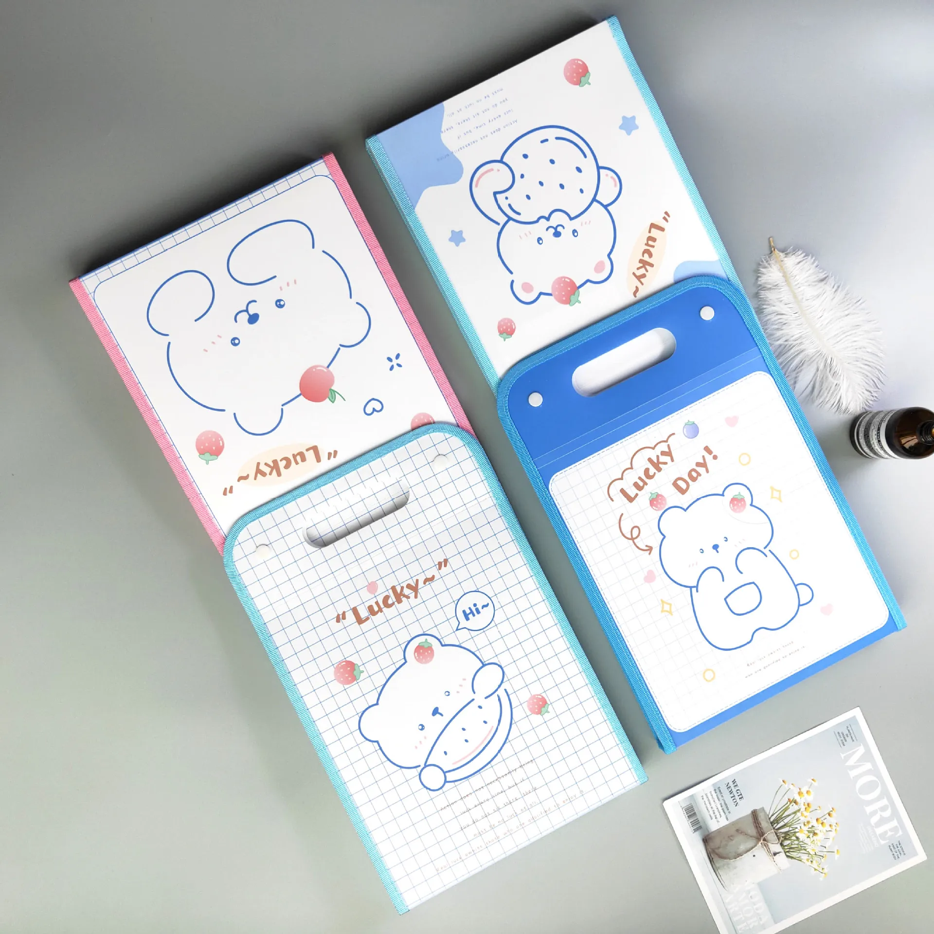 

Organ bag large-capacity portable file student test paper clip multi-layer insert classification data sorting file folder file b