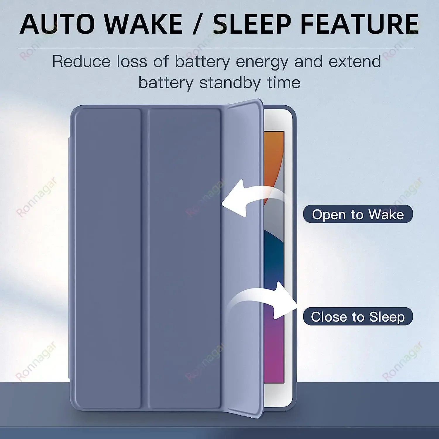 Silicone Wake up Case com Suporte de Lápis Capa para Ipad Air Air 5ª Geração 10.9 Ipad 10.2 10 10.5 9.7 Mini 4 - Imagem 3
