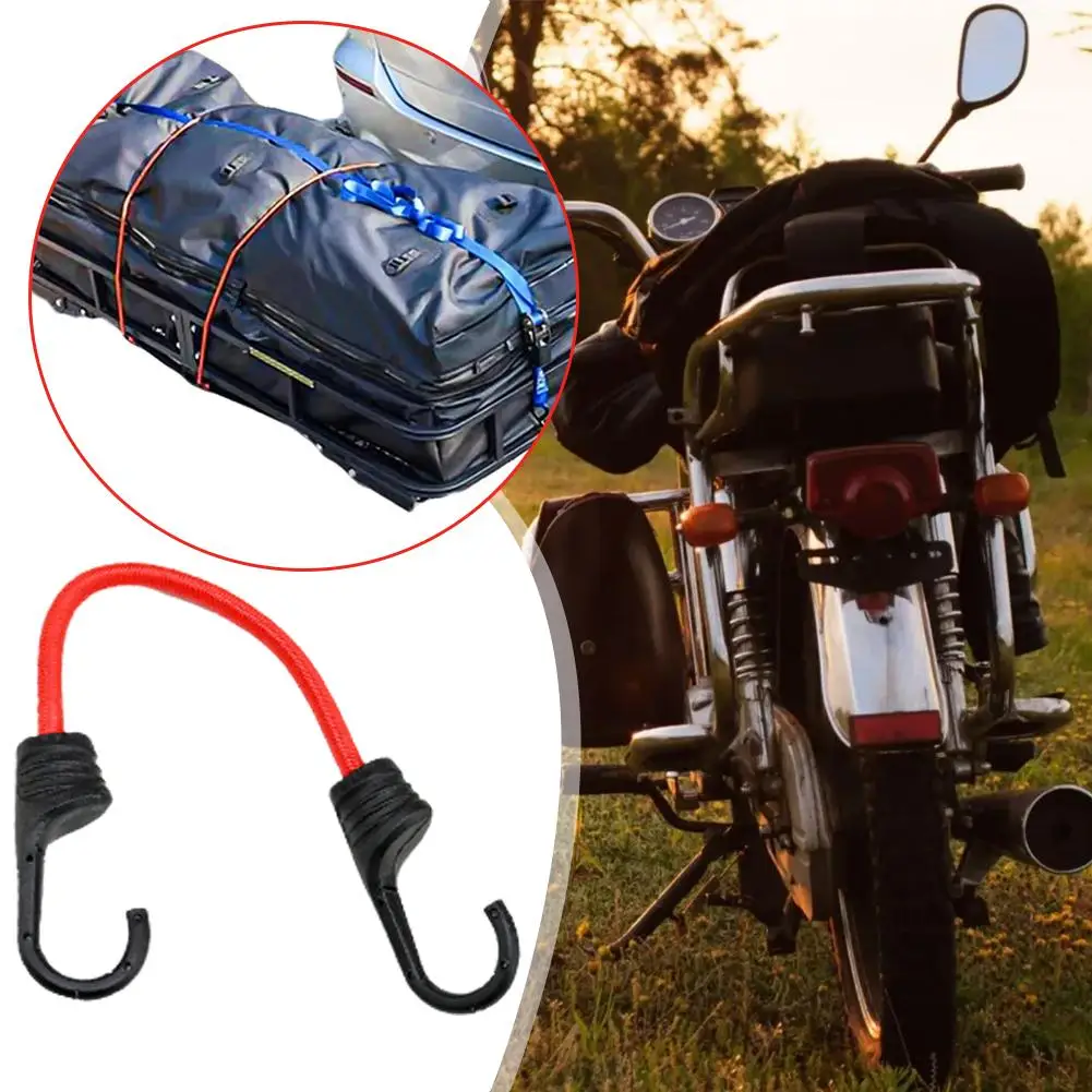 Runk Bicycle Hook Rope Elastic Luggage Rope Motorcycle Cargo Fixing Belt Elastic Reinforcement Binding Belt 30/45/60/90/100cm