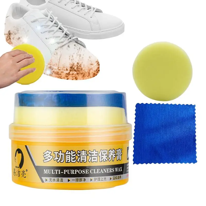 

White Shoes Cleaner Cream Adhesive All Purpose Cleaning Paste Clean Shoes Household Cleaner Tools For Leather Sport Sneakers
