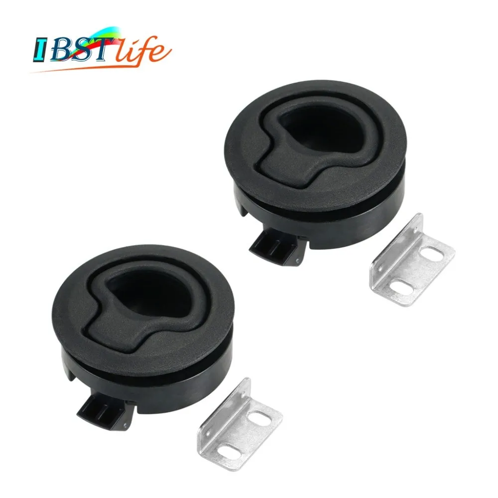 

2 Pieces IBST LIFE Black Non-locking Flush Boat marine Latch Flush Pull Latches Slam lift handle Deck Hatch marine hardware