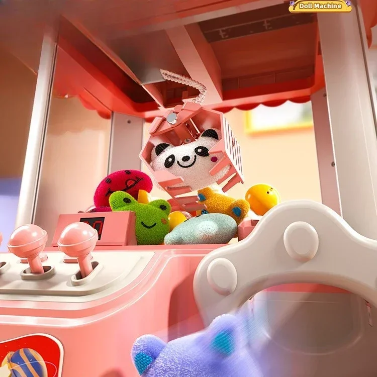 Small Claw Machine Household Indoor Mini Coin Operated Gaming Machine Doll Egg Twisting Machine Girl's Birthday Gift Prize Toys 4