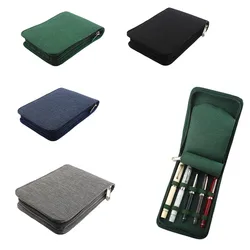 4 Color Pen Case Available for 10 Fountain Pen / Rollerball Pen, Grey Pouch Pencil Bag Case Holder Storage Organizer Waterproof
