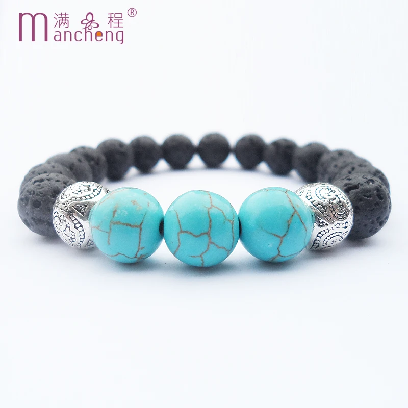 

fnaf 2 rupee item Bohemia Prayer Beads Hinduism Meditation Yoga Bracelet Religion Natural Turquoise Lava Pulsera Mujer Homme