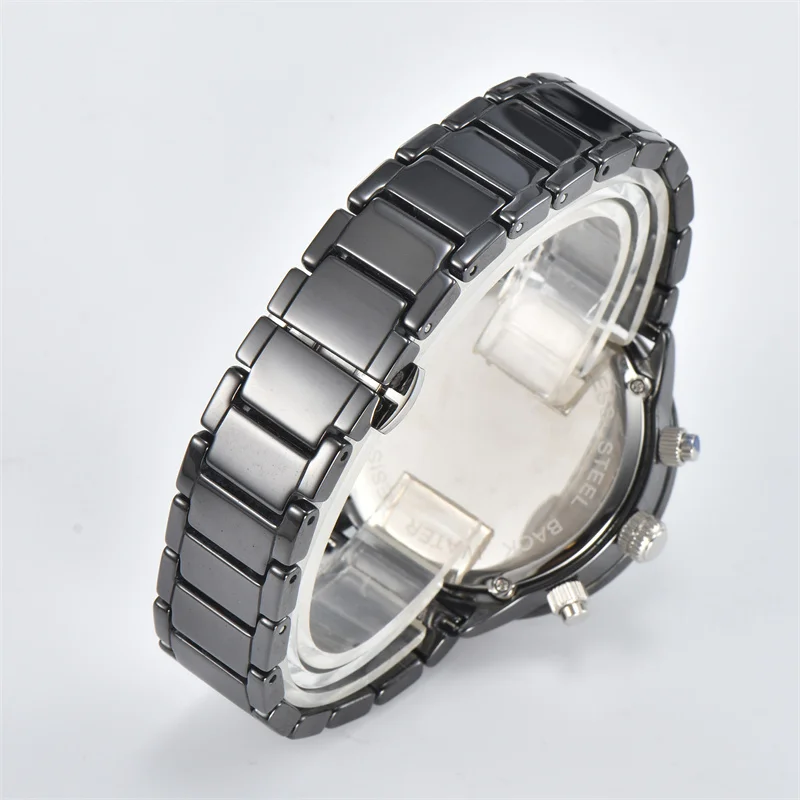 Ceramics Watch Chronoscope Quartz Watch Multi Function Watch With Tachymeter