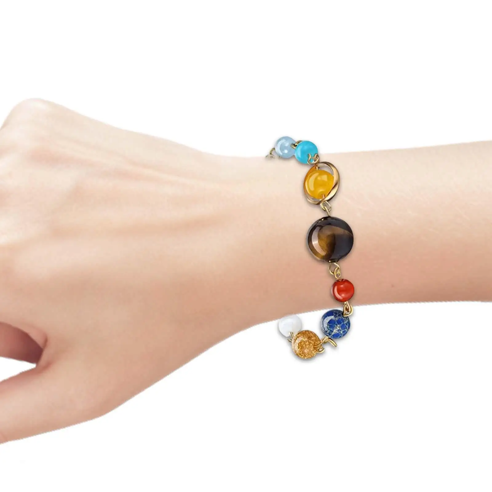 2X Handmade Galaxy Solar System Bracelet Daily Wear Fashion Wristband