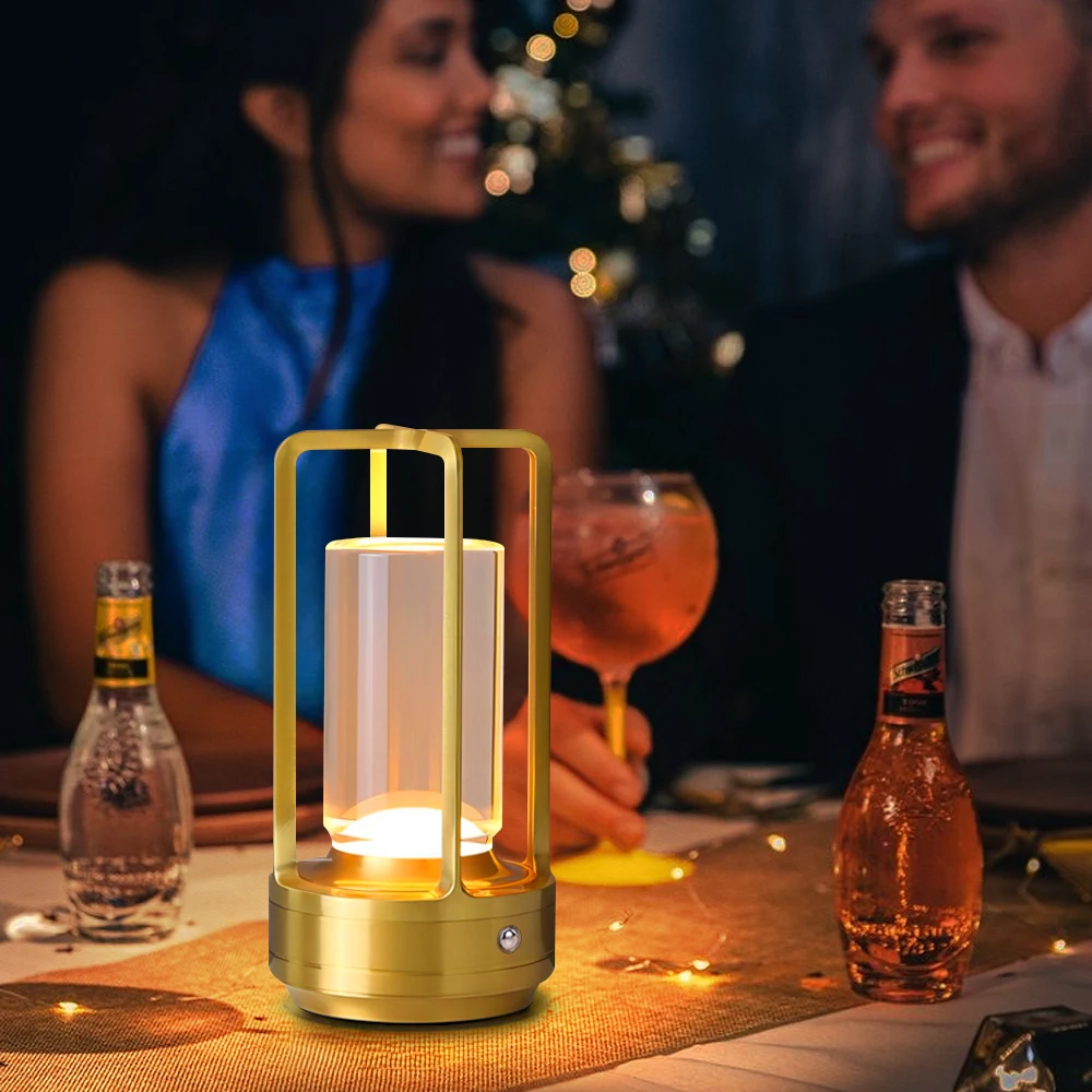 2000mAh Crystal Desk Lamp Bedside Table Lamp LED Rechargeable Read Light Atmosphere Night Light Decorative New Year Gift