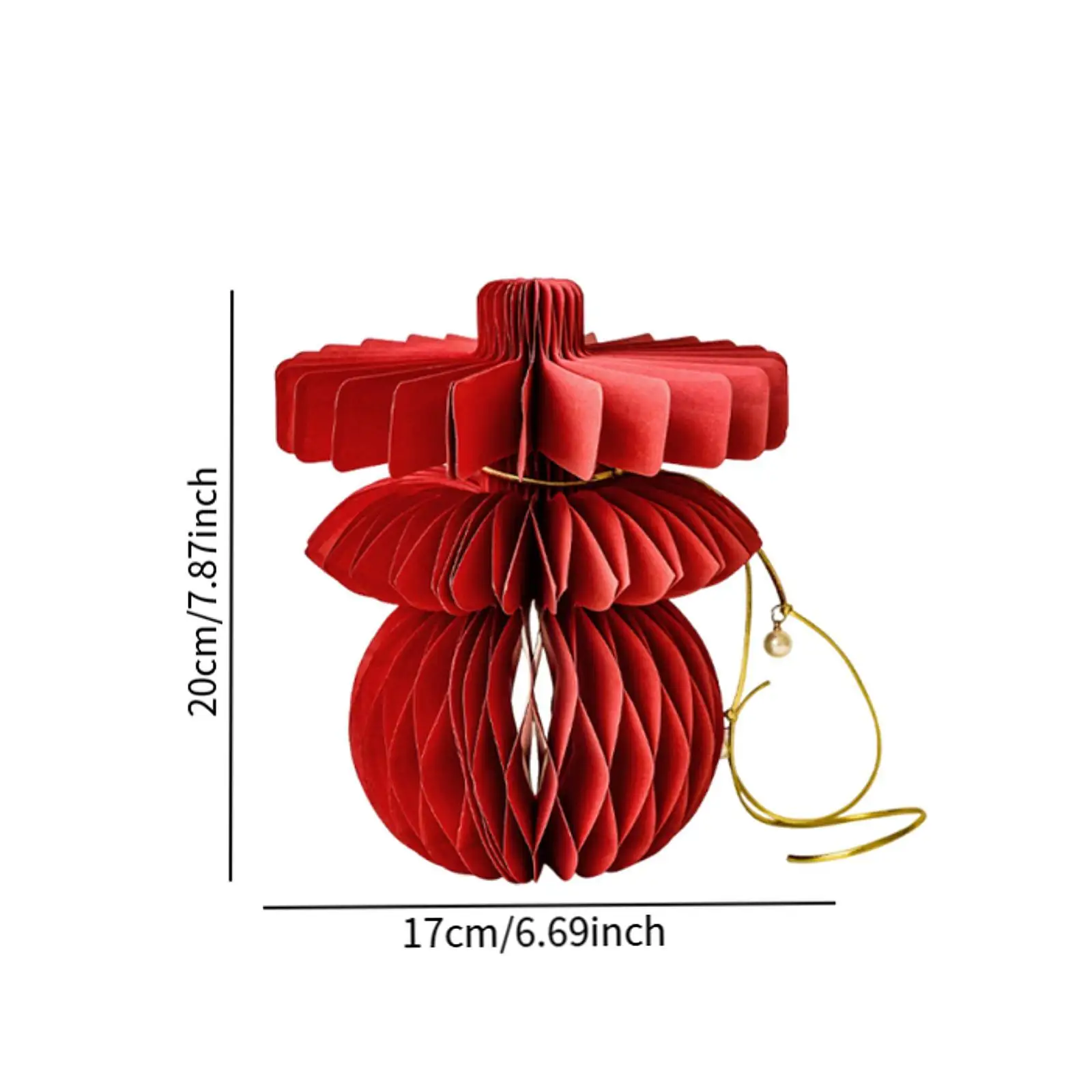 Chinese New Year Decoration, Red Paper Lantern, Lightweight Paper Craft Hanging Ornament, Spring Festival Decor