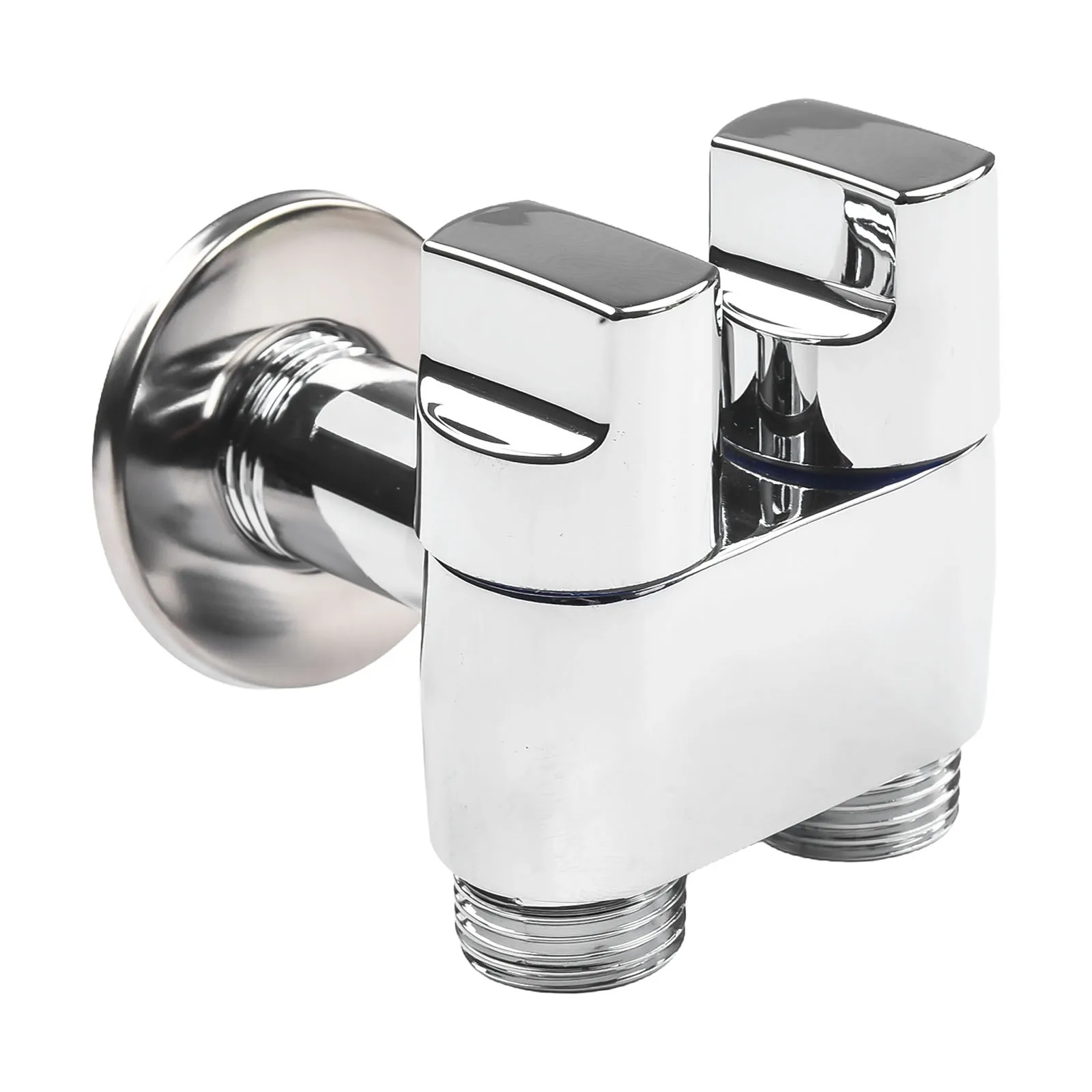Zinc Alloy Angle Valve Wall Mount Toilet Bidet Sprayer Set One In Two Out Water Cleaning Sprayer For Bathroom Toilet Accessories 5