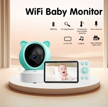 Danmini Video Intercom Baby Monitor TUYA APP Remote Control Infrared Night Vision Crying Detection 1080P Indoor Security Camera 1