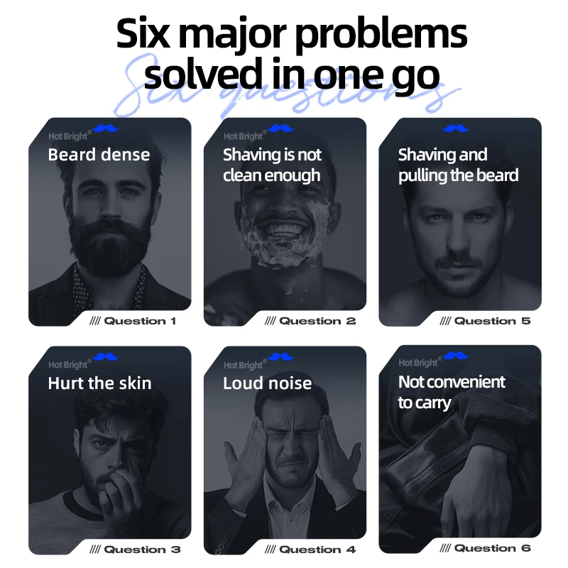 미니 전기면도기, 2025년 신형 업그레이드 포켓형 듀얼 헤드 전기면도기, 여행용 휴대용 수염 트리머, USB 충전 포트