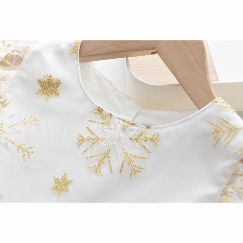 LOVE DD&MM Girl Princess Dresses Fashion Kids Clothes Star Sequins Lace Snowflake Mesh Round Neck Dress Baby Costume 3-8 Years girls dress,princess costume