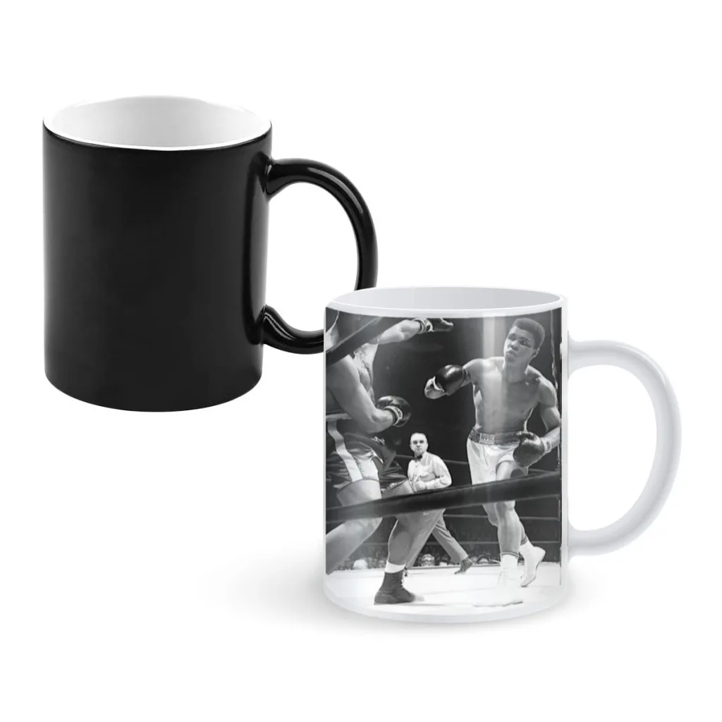 

Muhammad-Ali-Haj-Boxing-Boxer-Champion-creative Change-ceramic Mug Heat Revealing Coffee Cup Breakfast Cup Mug Friends Gift