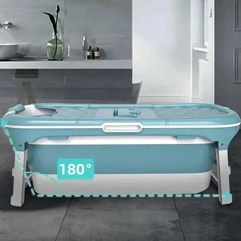 Full Body Sweat Steaming Plastic Bathtubs Multifunctional Folding Bath Barrel Adult Home Bath Bucket Dormitory Tub Product