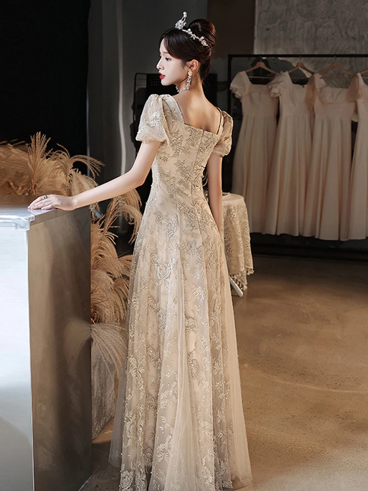 FRENCH VINTAGE EVENING LONG DRESS