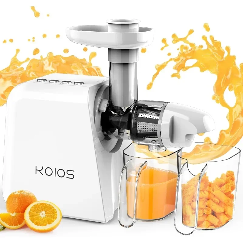 KOIOS Upgraded Juicer Machines, Cold Press Juicer, Slow Masticating Juicers with Two Speed Modes, Juicer Extractor juicer machines slow masticating juicer extractor cold press juicer with two speed modes easy to clean brush quiet motor for vegetables