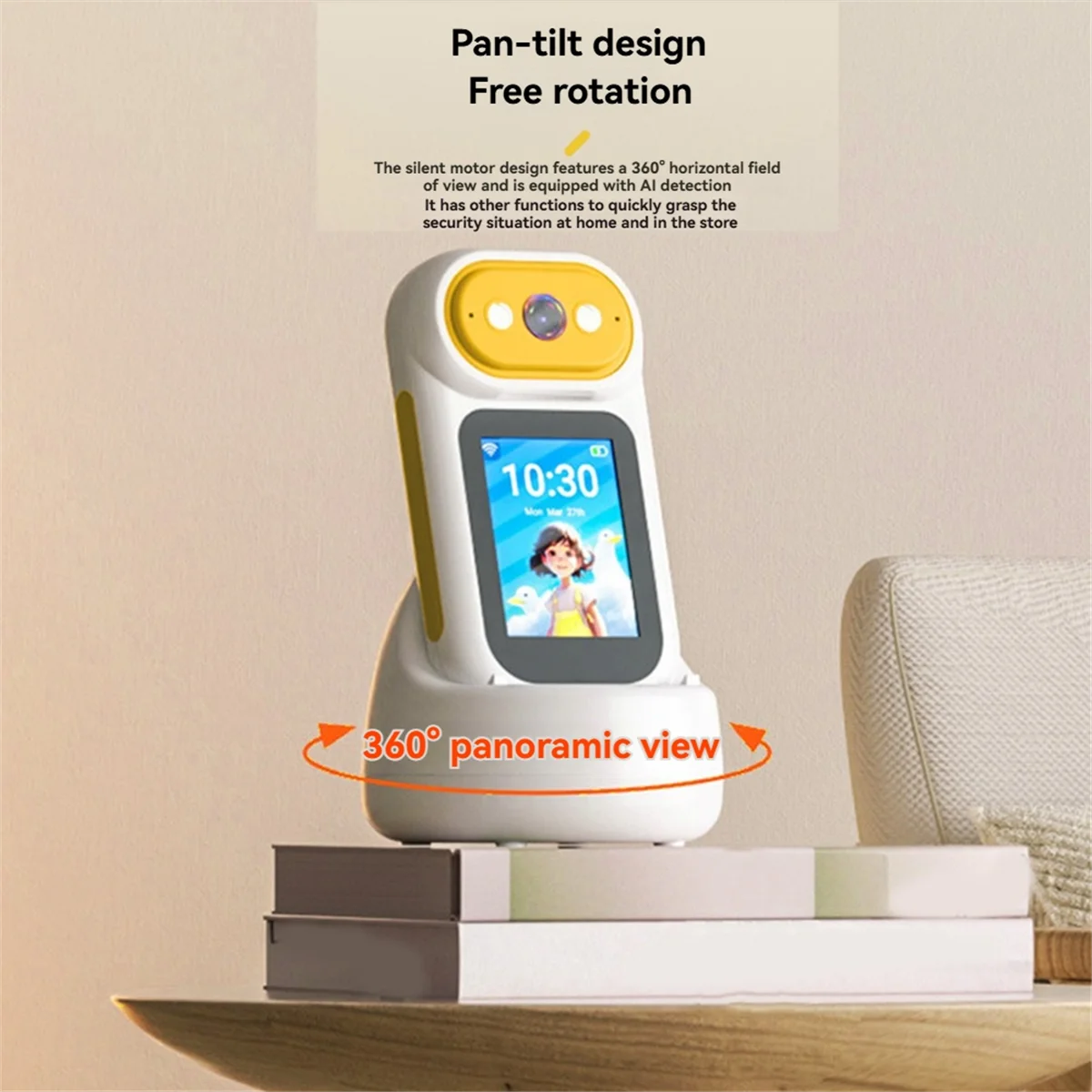 EYFL-Smart Home 360° Wifi Baby Monitor Camera With Video Call, Night Vision, And Motion Detection For Indoor Surveillance S9c50be9a142b4082b12903d989c25481j