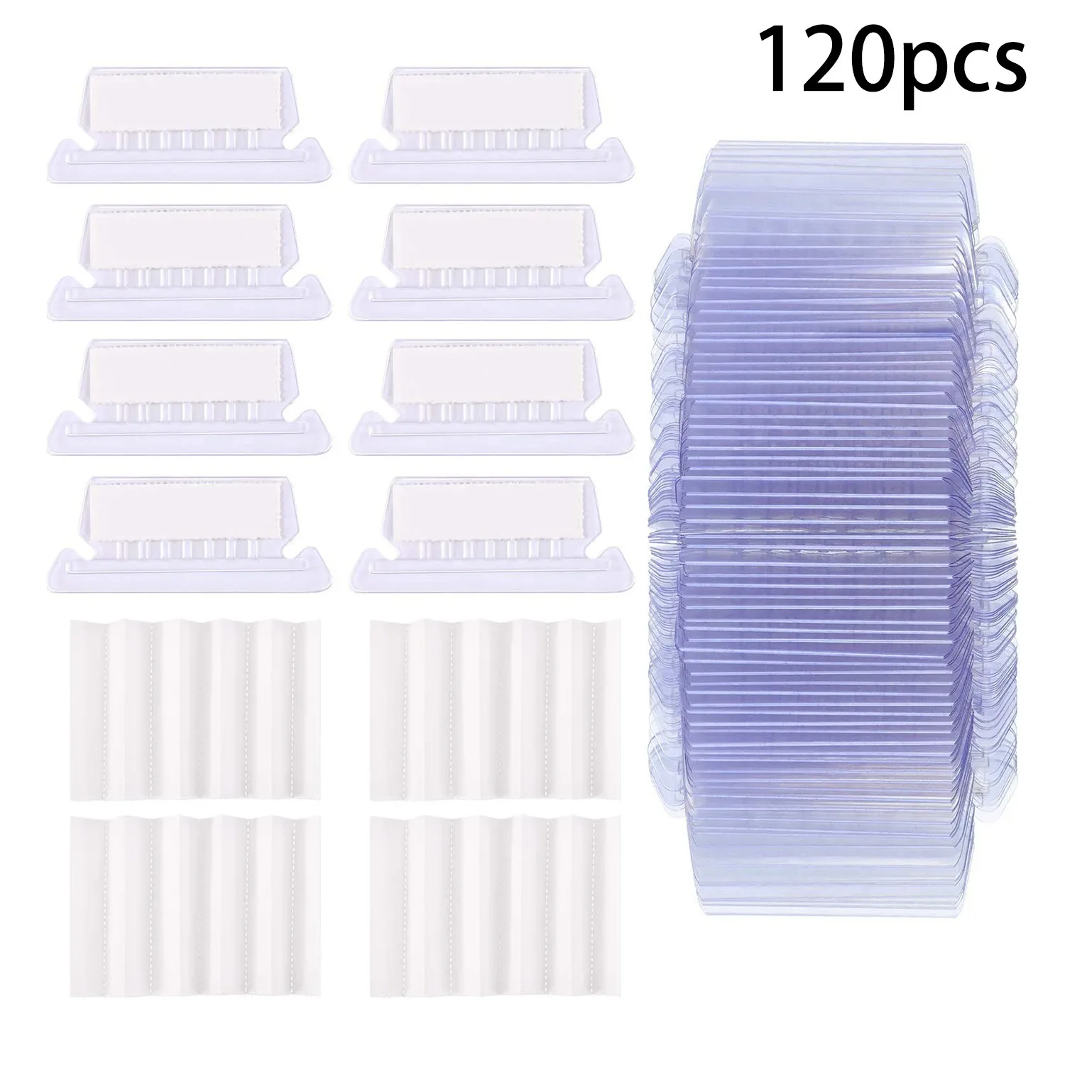120 Sets 2 Inch Hanging Folder Tabs and Inserts for Quick Identification of Hanging Files File Inserts A