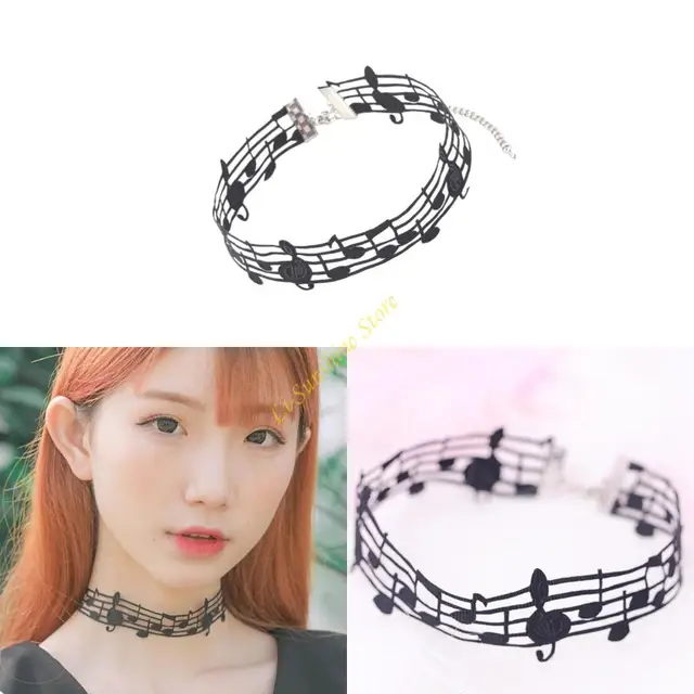 Collier multifonctionnel avec Note musique, accessoires élégants pour femmes, pour ajouter du charme aux événements 1