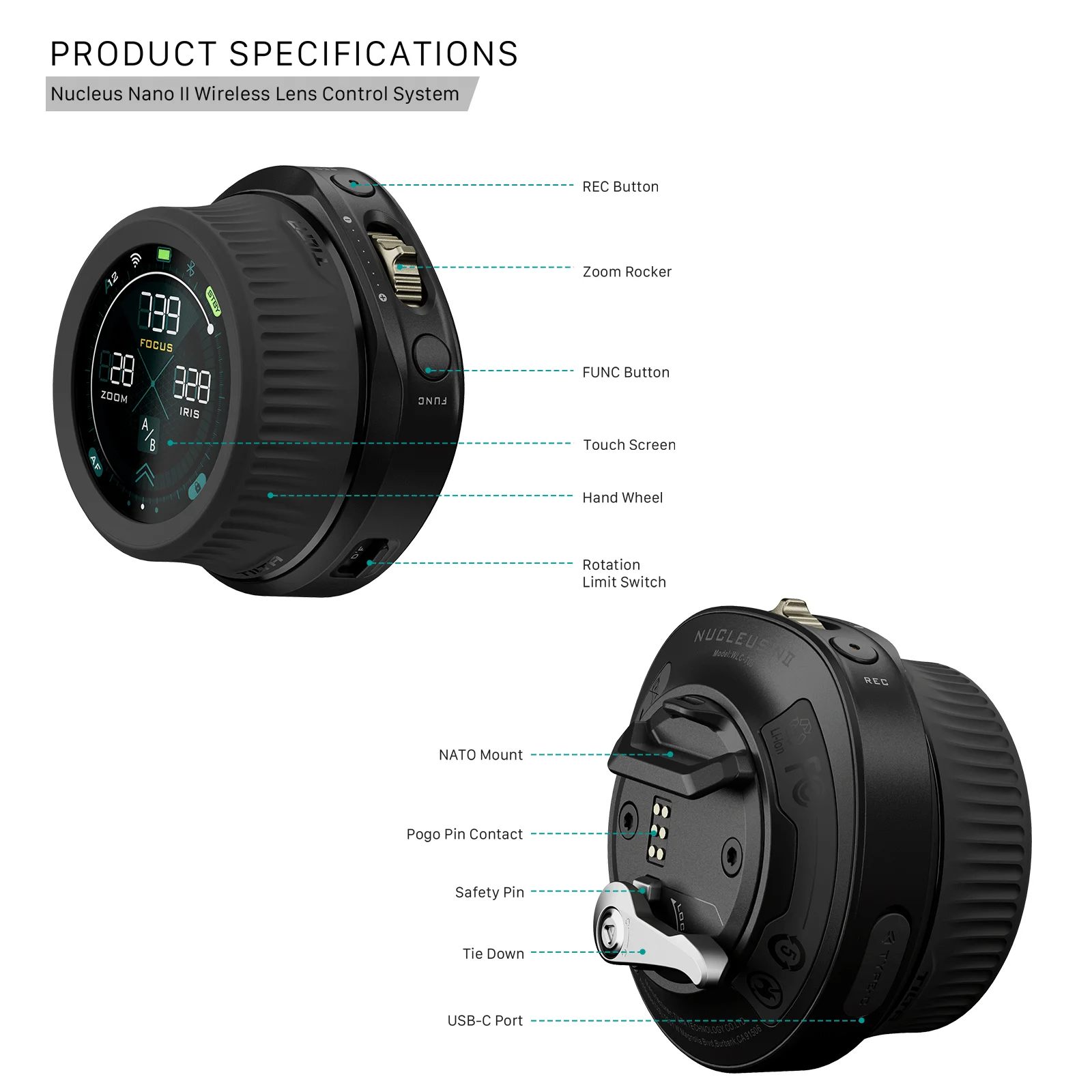TILTA Nucleus N 2.0 WLC-T05 무선 렌즈 제어 시스템, 팔로우 포커스 Nucleus Nano, RS 및 Nucleus-M 모터용, 재고 있음