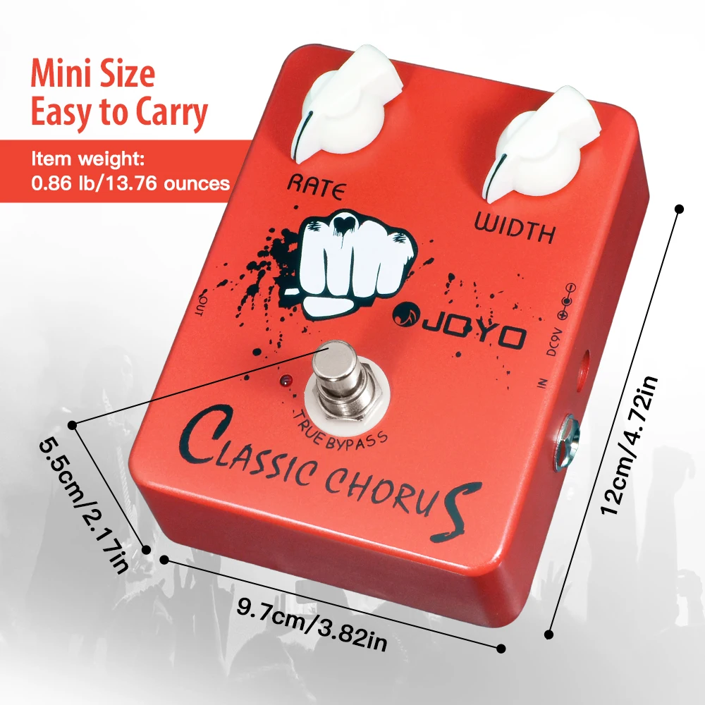 JF-05 CLASSIC CHROUS Chorus Guitar Pedal Full Bodied Modulation Effect Deep-clea