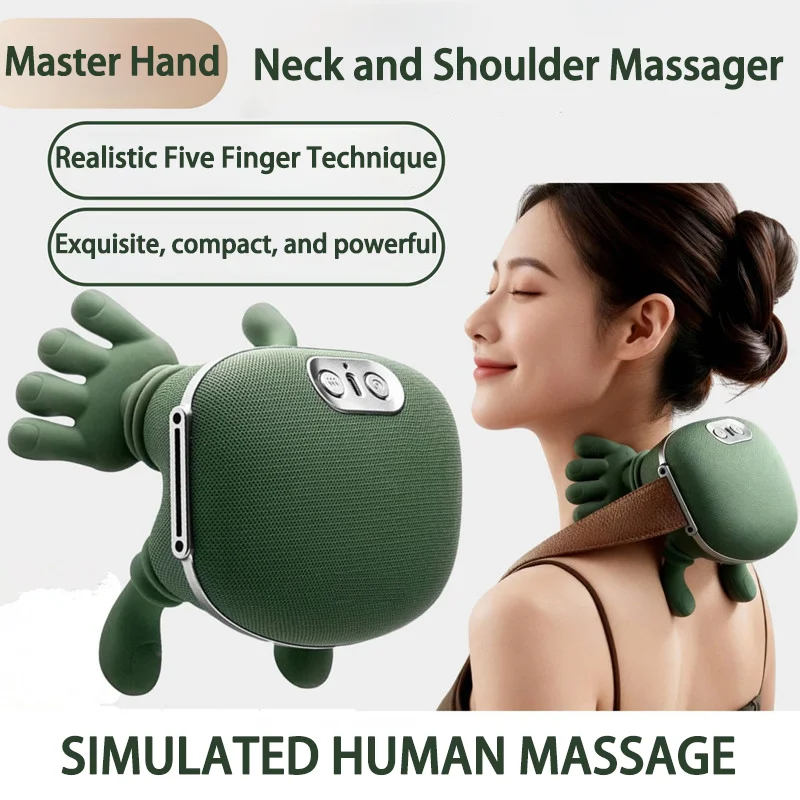 Neck And Shoulder Body Relaxation Massager Wireless Shoulder And Back Kneading Massage Shawl Trapezius Neck Cervical Masajeador_voghion.com
