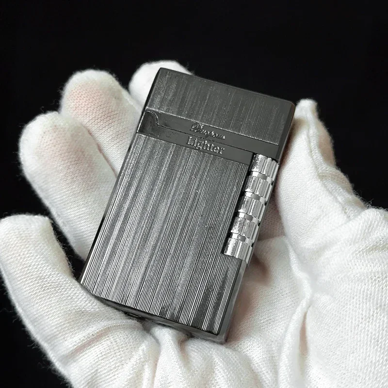 Premium Windproof Metal Blue Flame Butane Lighter with Loud Steel Sound