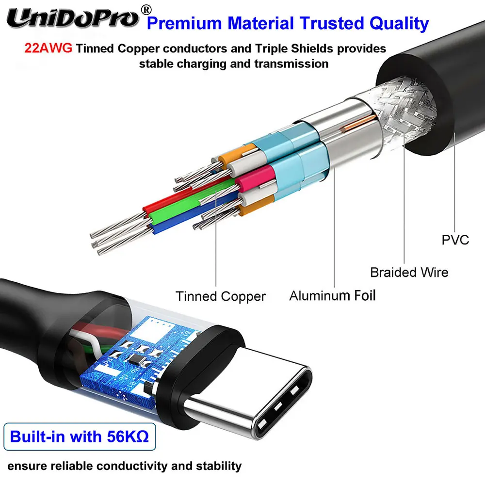 Fast USB C Cable Type C Cable Fast Charging Data Cord Charger Wire for Samsung Galaxy Tab S8 S8+ S8 Ultra S7 S7+ S7 FE 5G S6 S5e