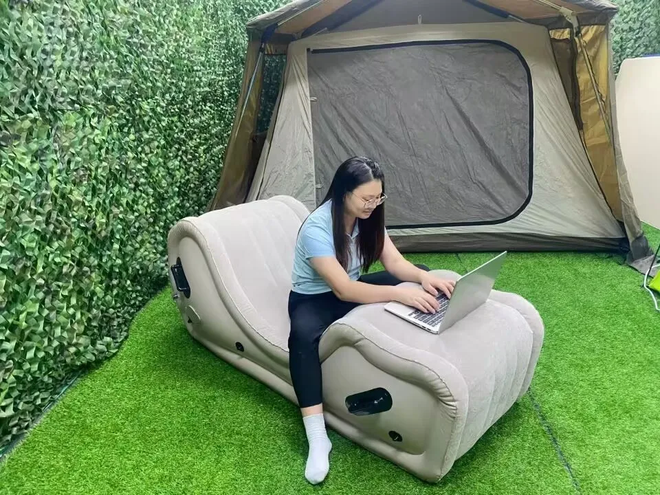 Modern Inflatable Large Sofa Beds With Arm For Travel Folding Hotel Sofa Lounge Chair Outdoor Garden Furniture